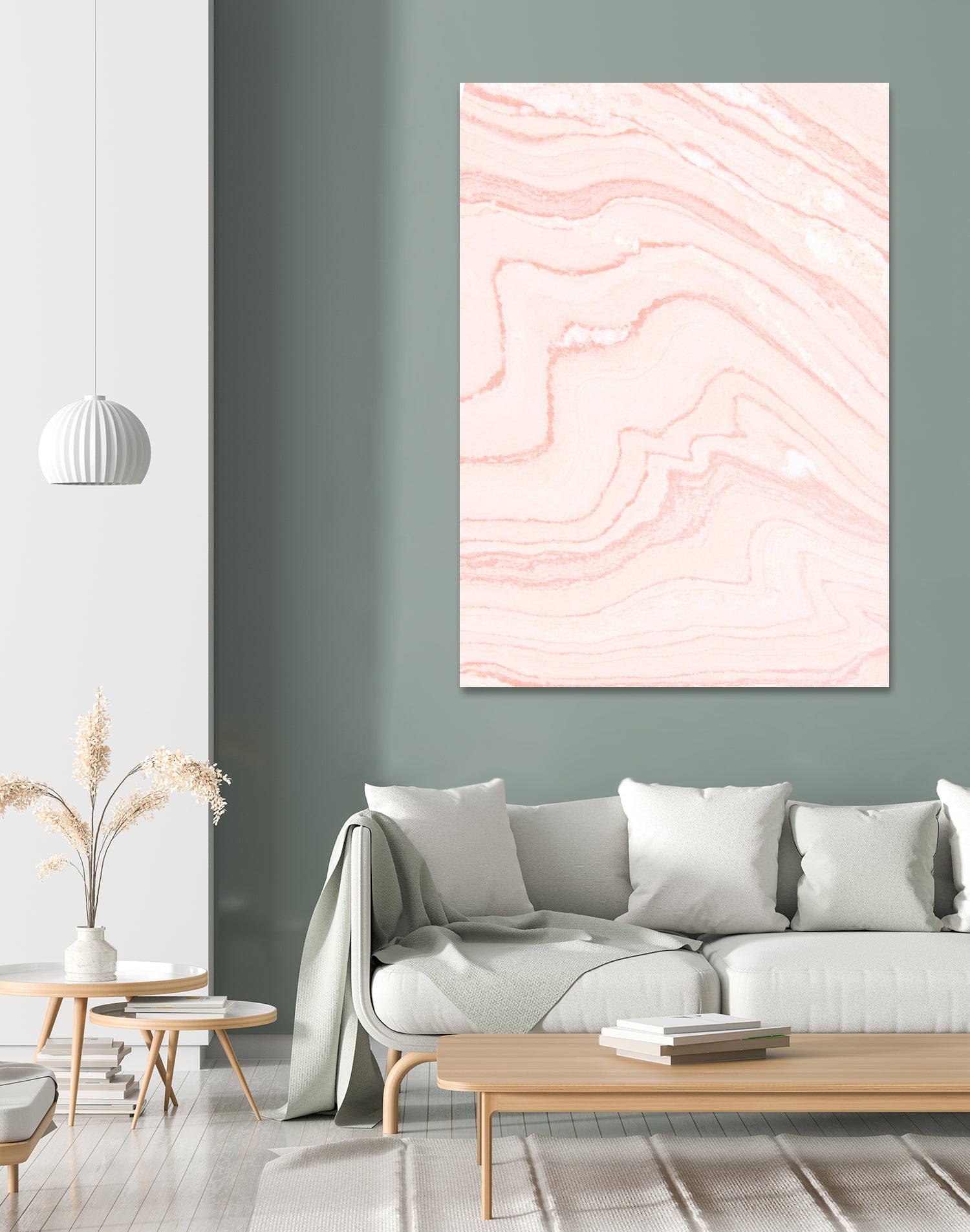 Blush Marble by Rebecca Allen on GIANT ART - pink mixed media