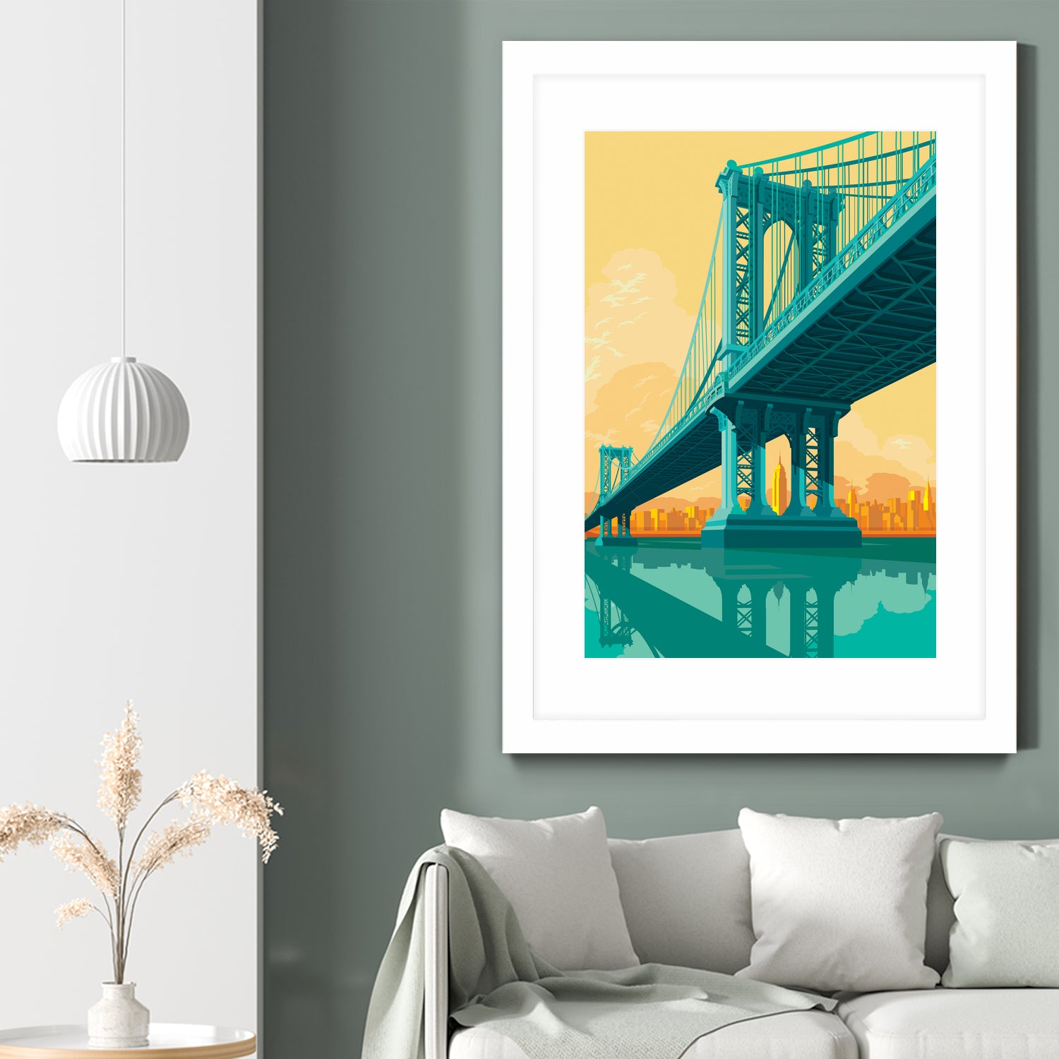 Manhattan Bridge by Remko Heemskerk on GIANT ART - vector illustration