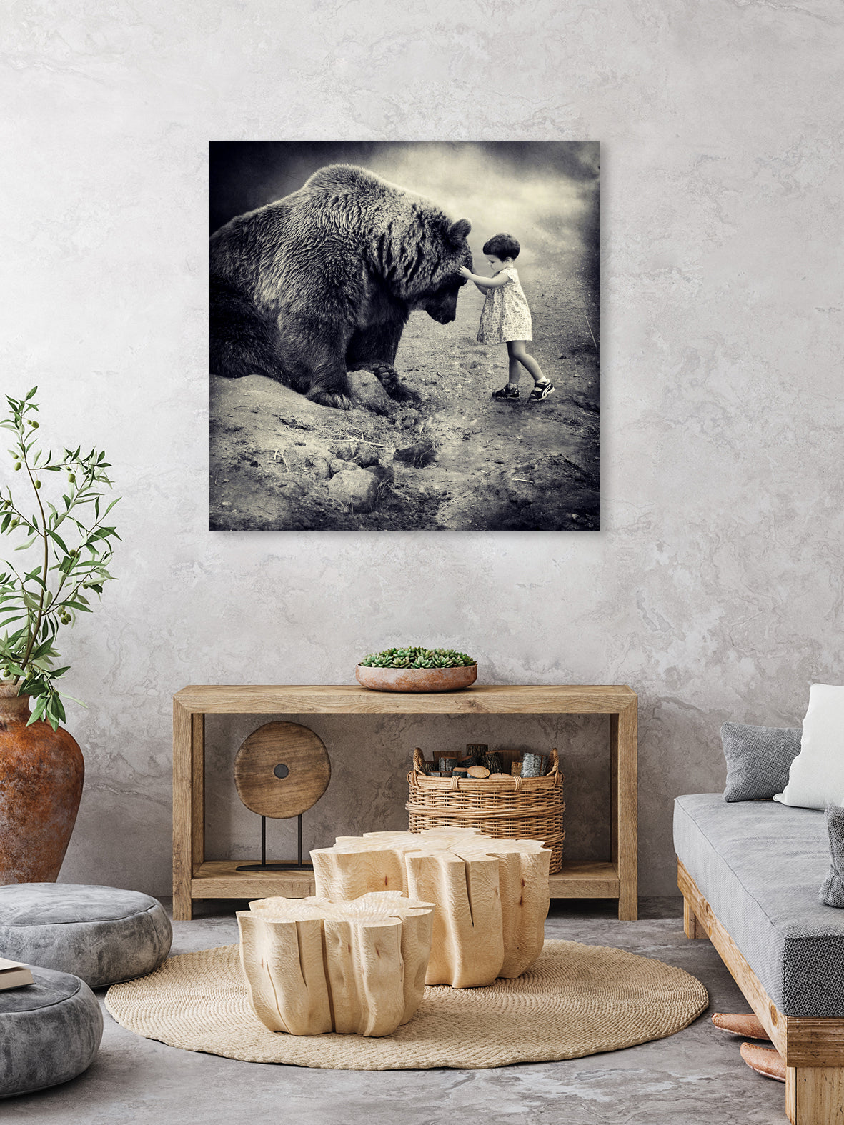 Care Bear by Sarolta Ban on GIANT ART - gray photo manipulation
