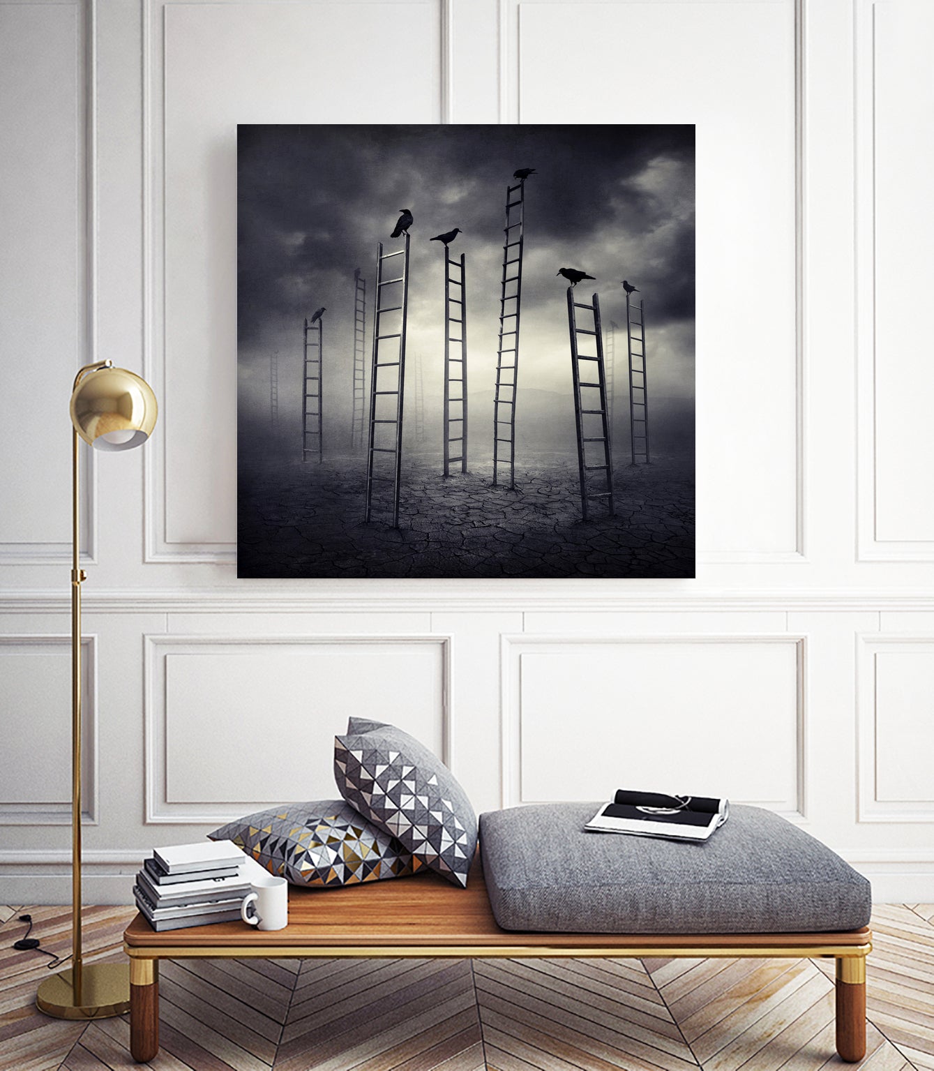 Staircrows by Sarolta Ban on GIANT ART - gray photo manipulation