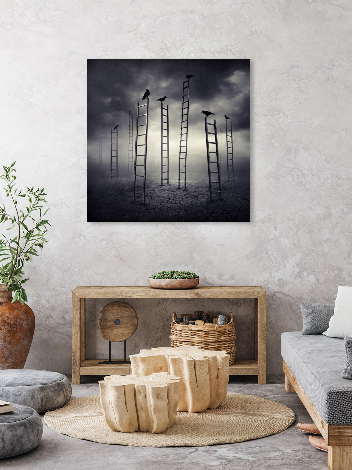 Staircrows by Sarolta Ban on GIANT ART - gray photo manipulation