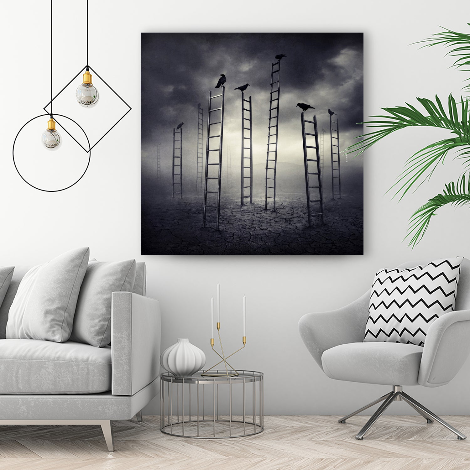 Staircrows by Sarolta Ban on GIANT ART - gray photo manipulation