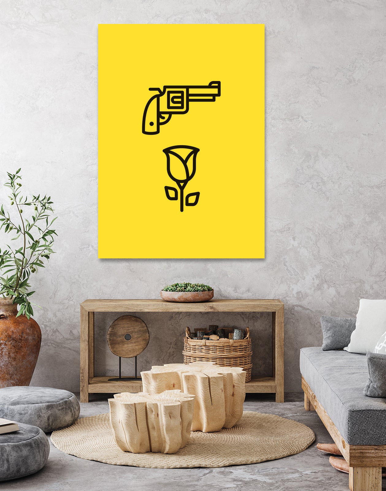 Guns N' Roses by Jaime Fernandez Peña on GIANT ART - yellow vector illustration