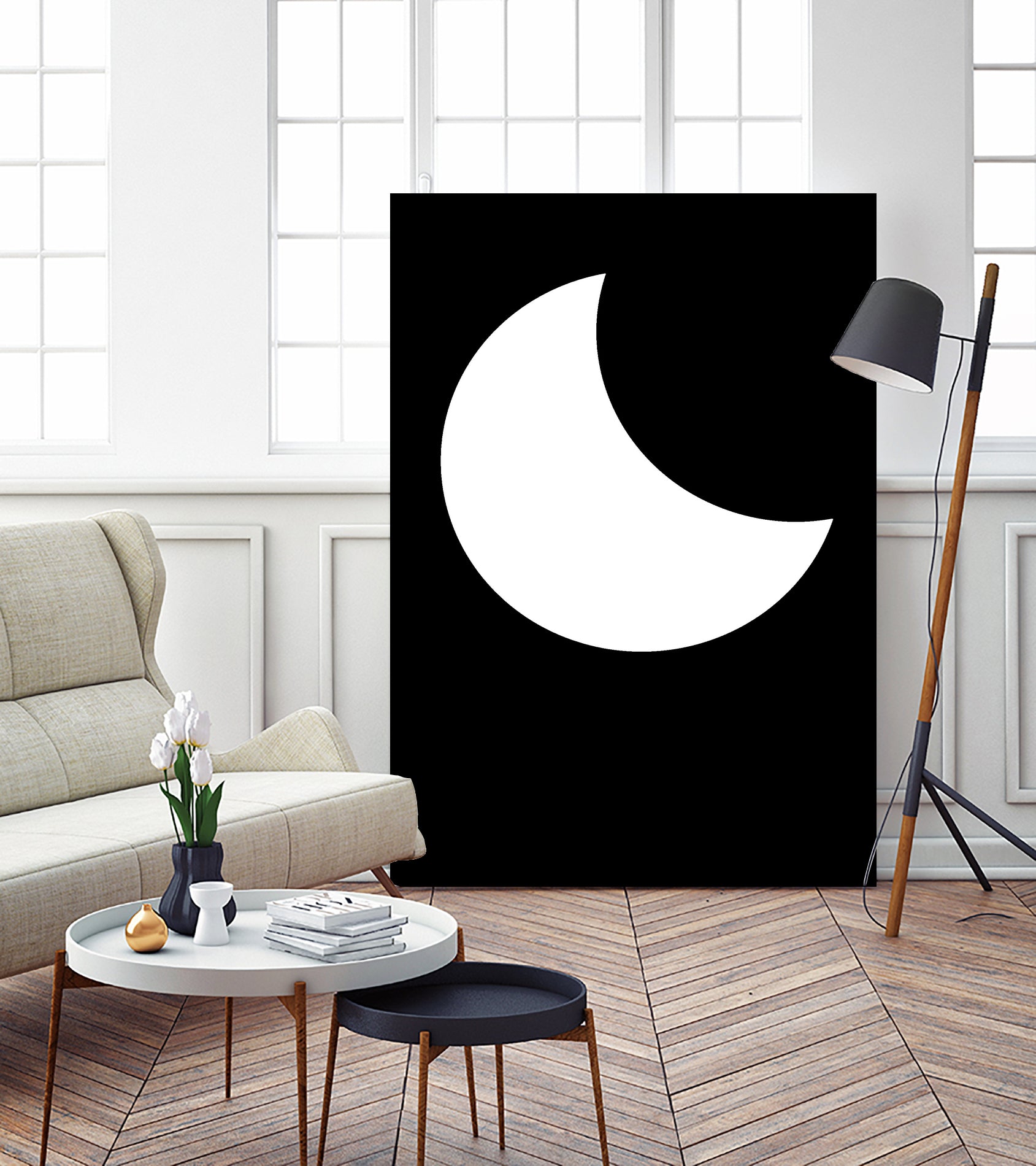 Moon by Nilesh Kulkarni on GIANT ART - white vector illustration