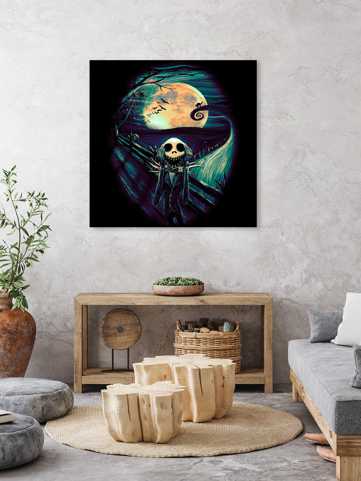 The Scream Before Christmas by Francis Mi Oza on GIANT ART - black digital painting