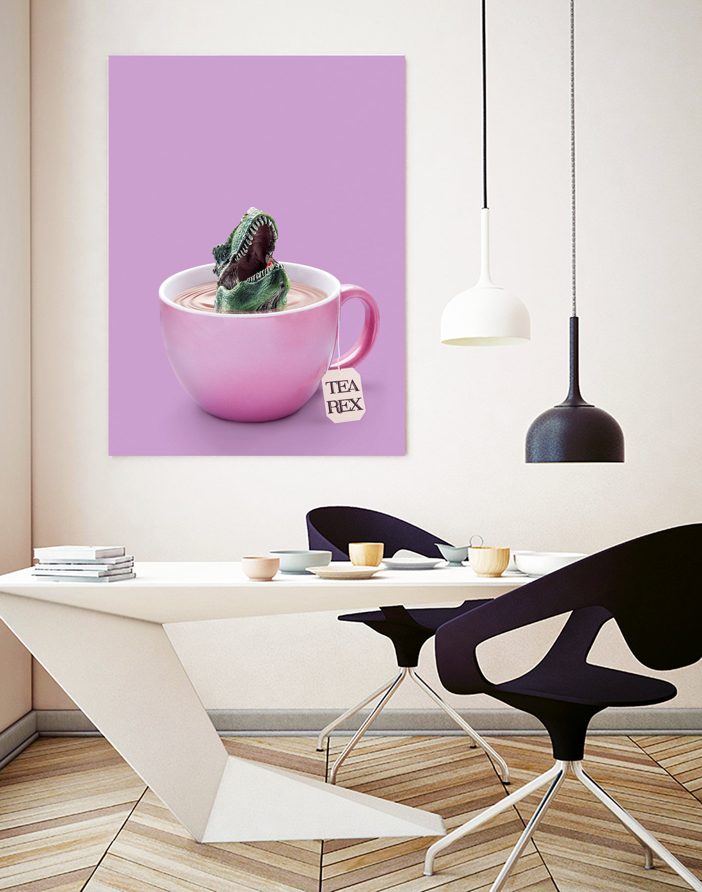 TEA-REX by Jonas Loose on GIANT ART - pink photo manipulation