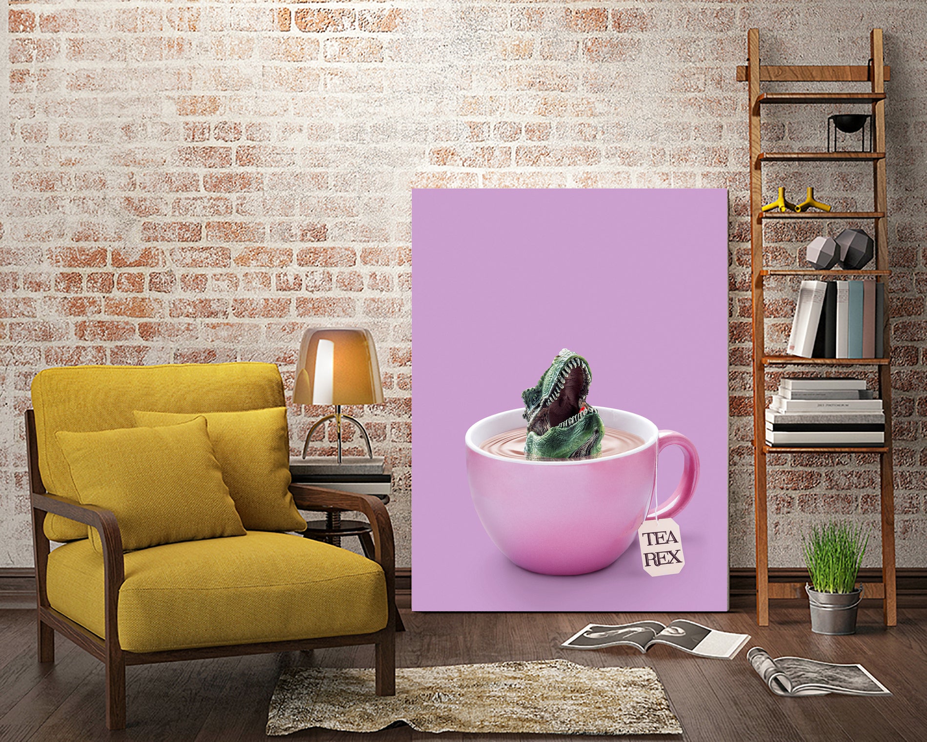 TEA-REX by Jonas Loose on GIANT ART - pink photo manipulation