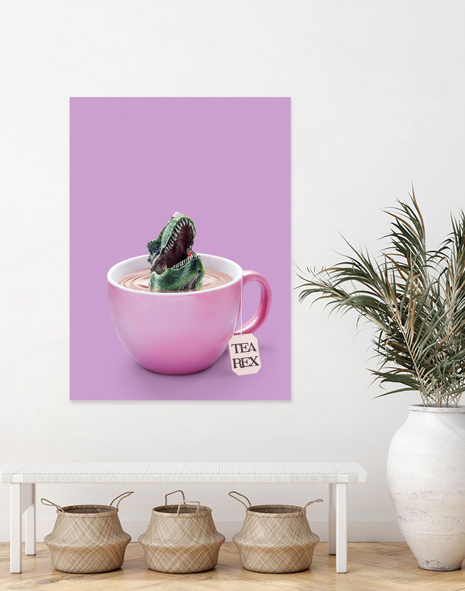 TEA-REX by Jonas Loose on GIANT ART - pink photo manipulation