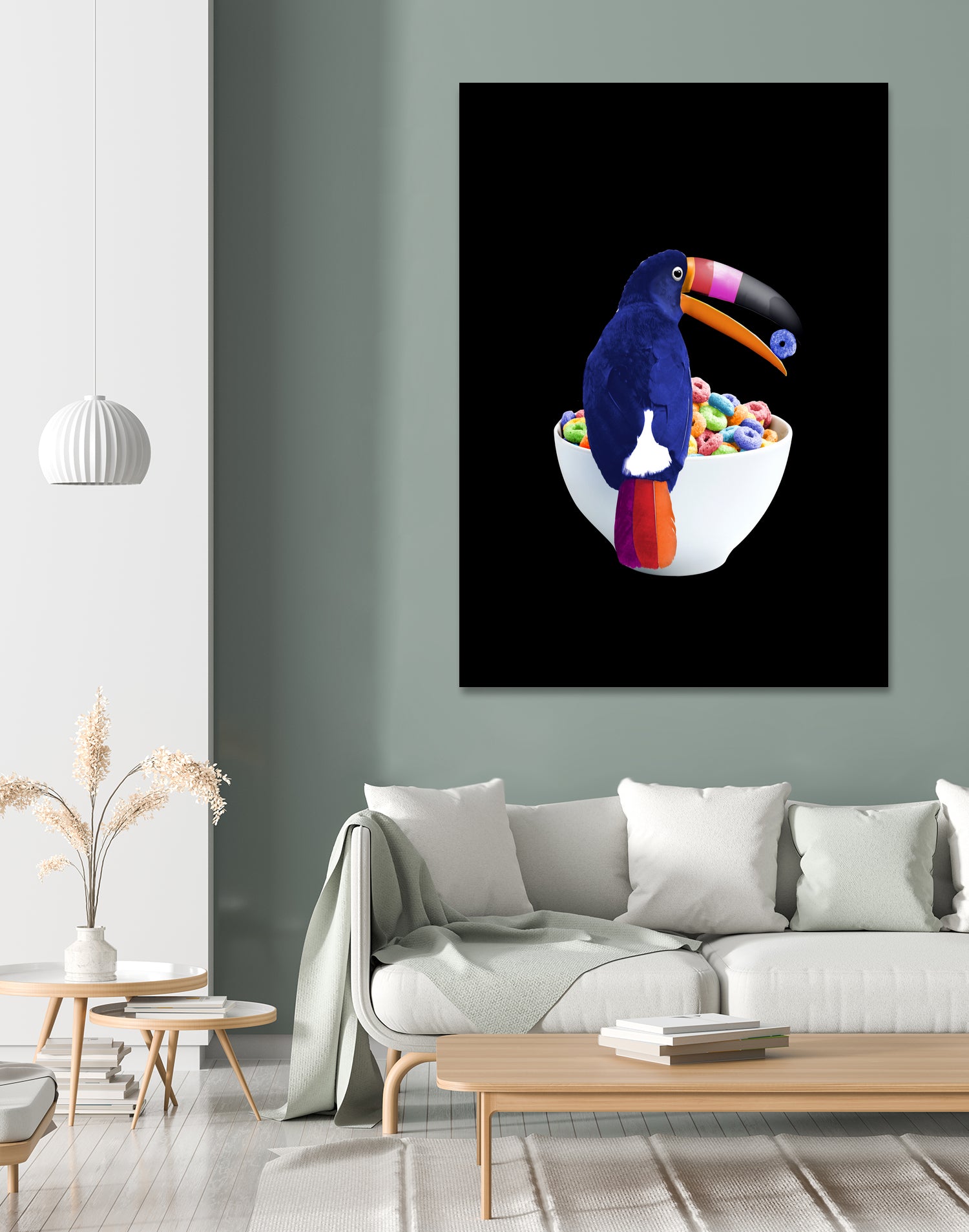 CEREAL TOUCAN by Jonas Loose on GIANT ART - green 3d art