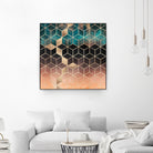 Ombre Dream Cubes by Elisabeth Fredriksson on GIANT ART - orange digital painting