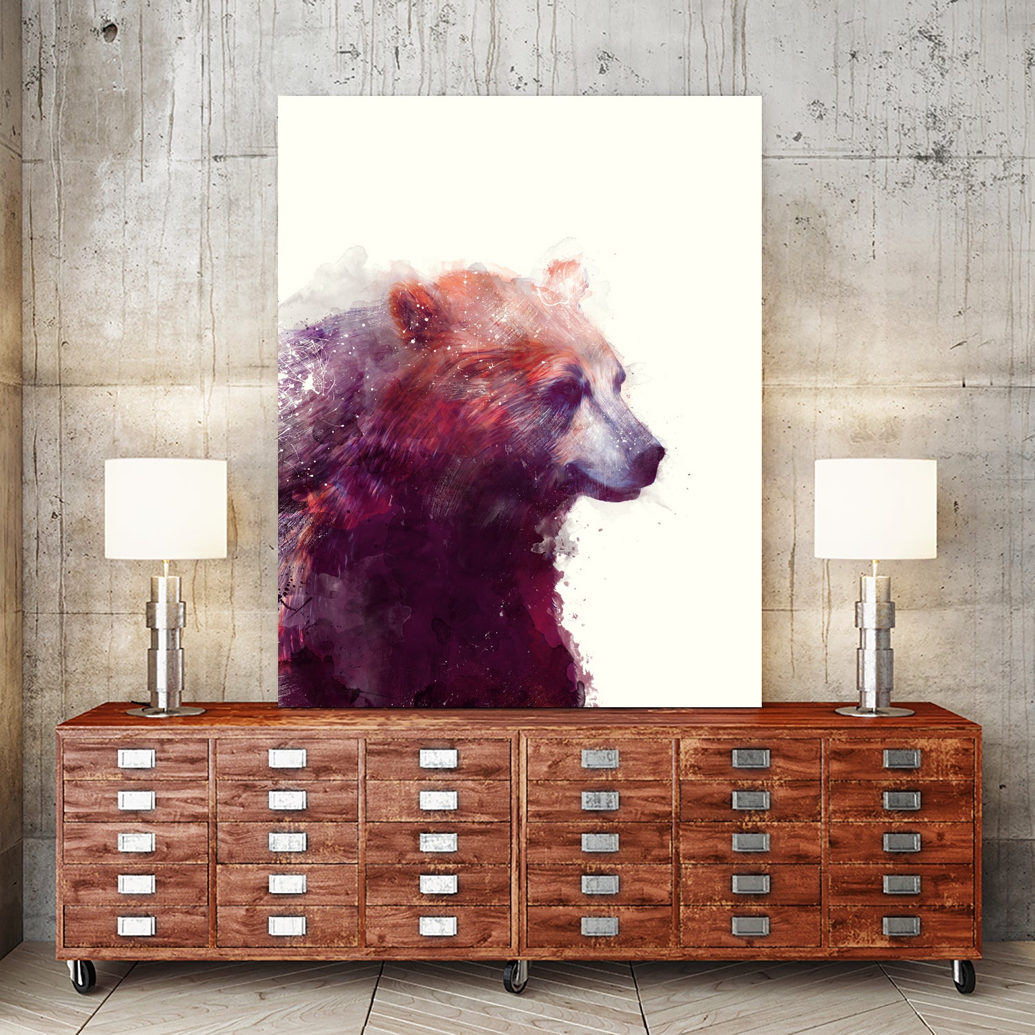 Bear Calm by Amy Hamilton on GIANT ART - mixed media