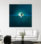 Astronaut Billards by Romina Lutz on GIANT ART - green digital painting