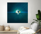 Astronaut Billards by Romina Lutz on GIANT ART - green digital painting