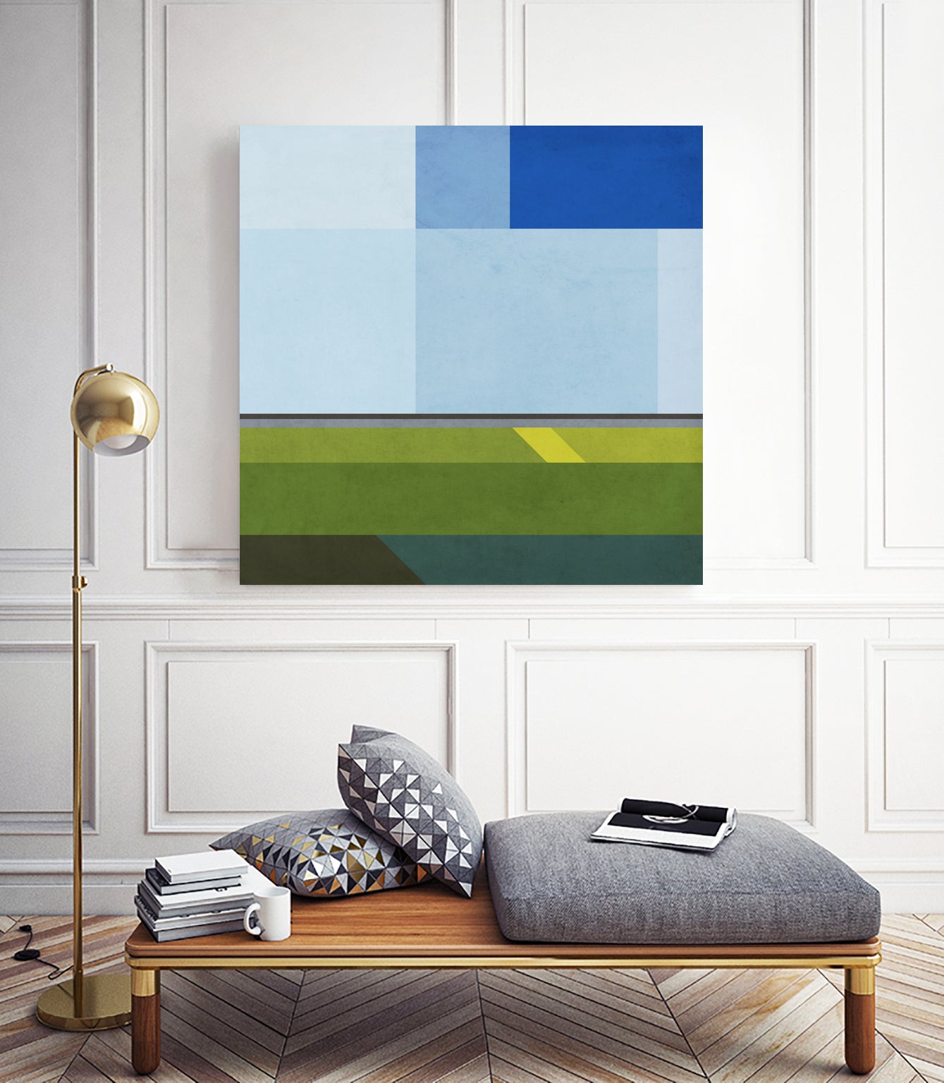 Landscape 05 by Issac Mangold on GIANT ART - blue digital painting