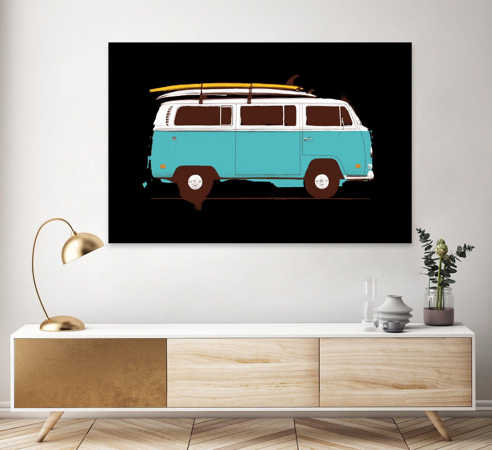 Blue Van by Florent Bodart on GIANT ART - blue digital drawing