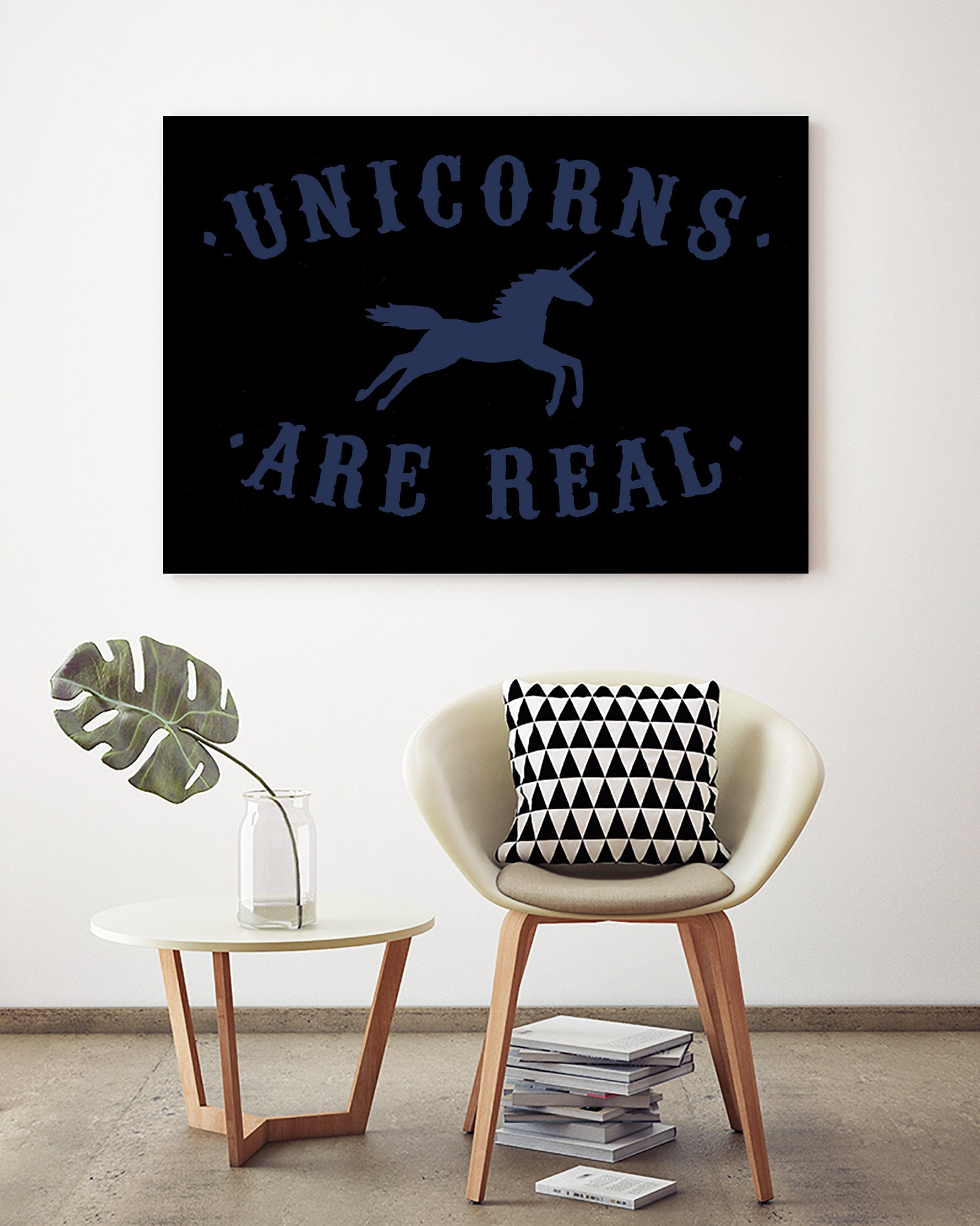 Unicorns are Real by Florent Bodart on GIANT ART - blue digital painting