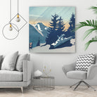 Mountain Sunrise (Pause II) by Romina Lutz on GIANT ART - yellow digital painting