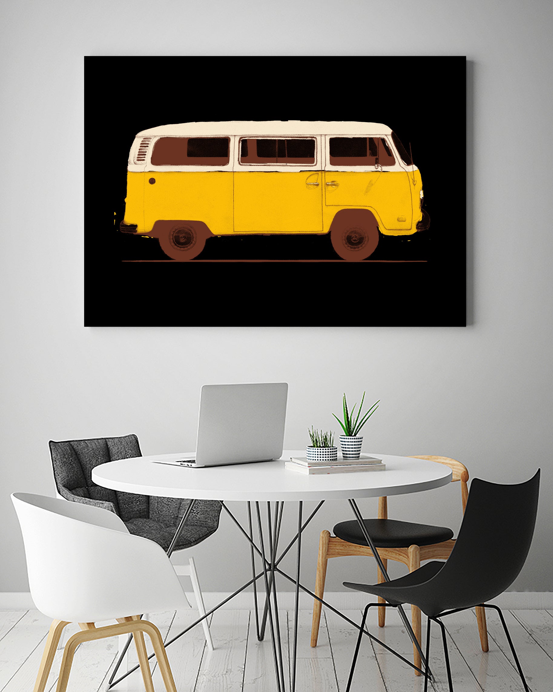 Yellow Van by Florent Bodart on GIANT ART - yellow digital painting