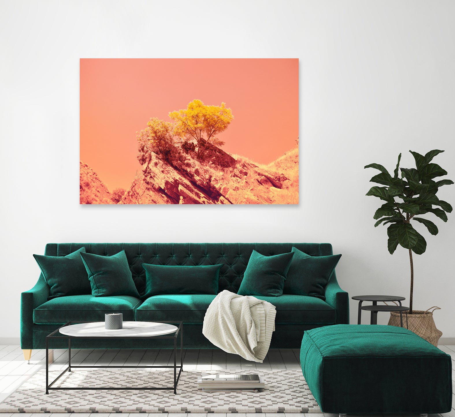 Tree on Mars? by #Bizzartino by Edu Al Peirano on GIANT ART - orange digital painting