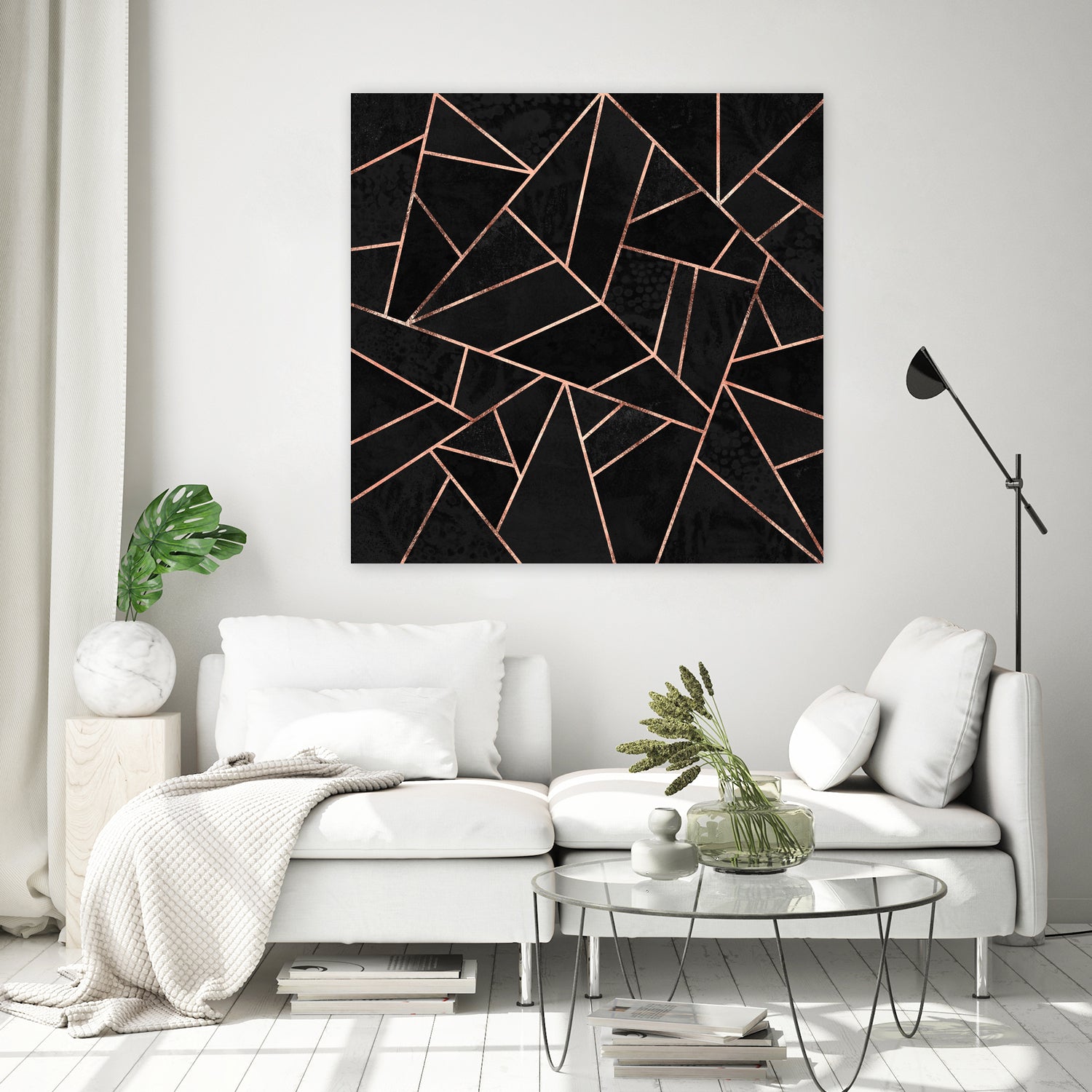 Velvet Black & Rose Gold by Elisabeth Fredriksson on GIANT ART - black digital painting