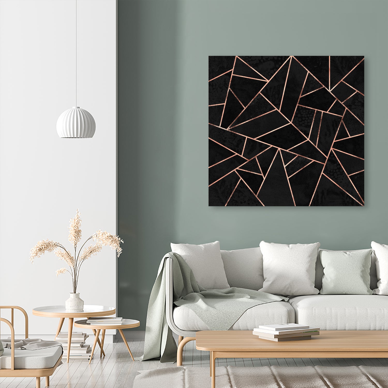 Velvet Black & Rose Gold by Elisabeth Fredriksson on GIANT ART - black digital painting