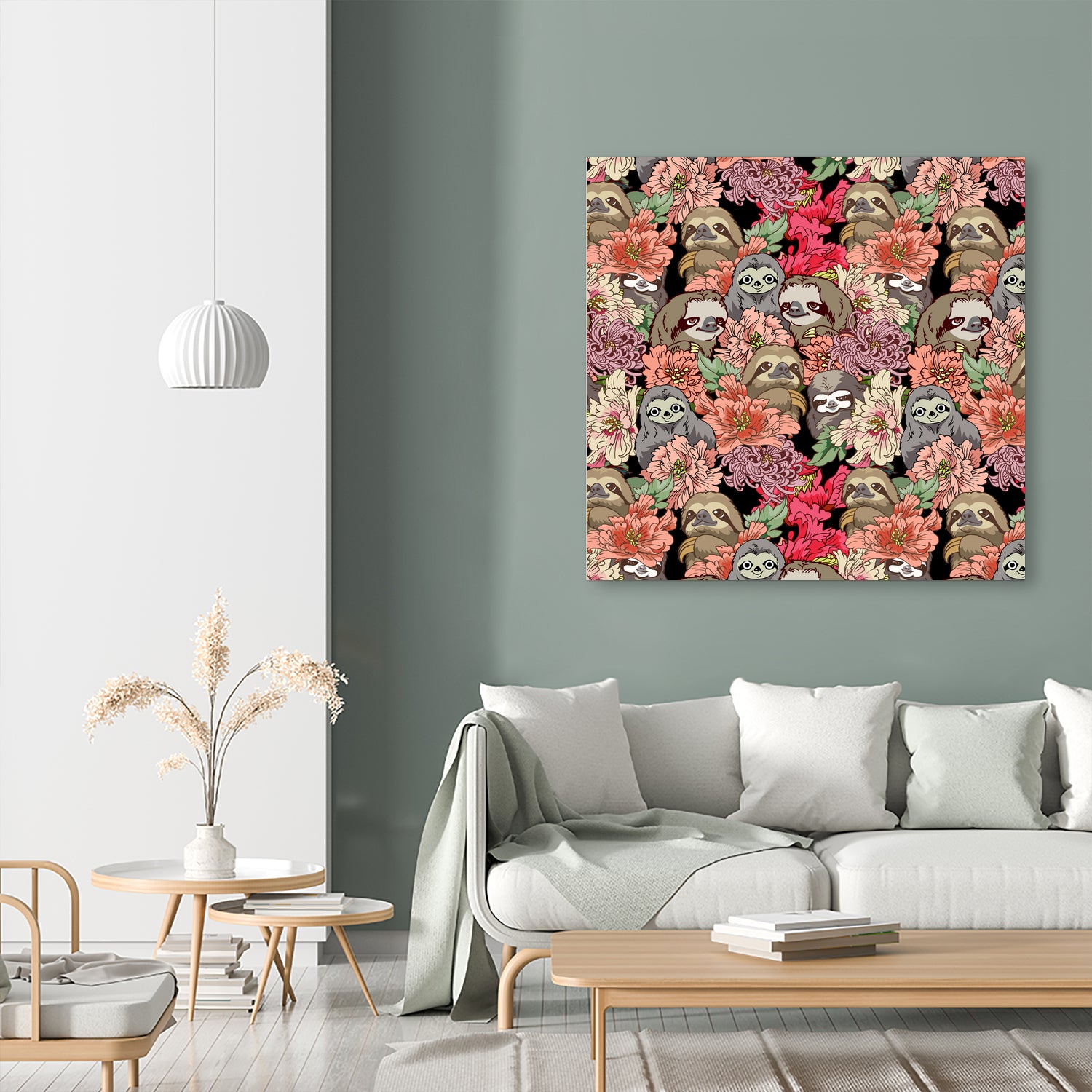 Because Sloths by ChalermPhol Harnchakkham on GIANT ART - red digital drawing