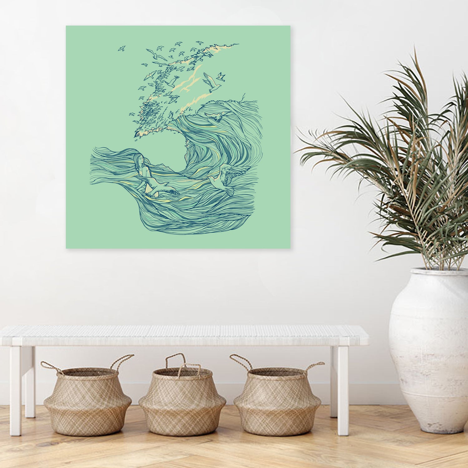 Ocean Breath by ChalermPhol Harnchakkham on GIANT ART - blue digital drawing