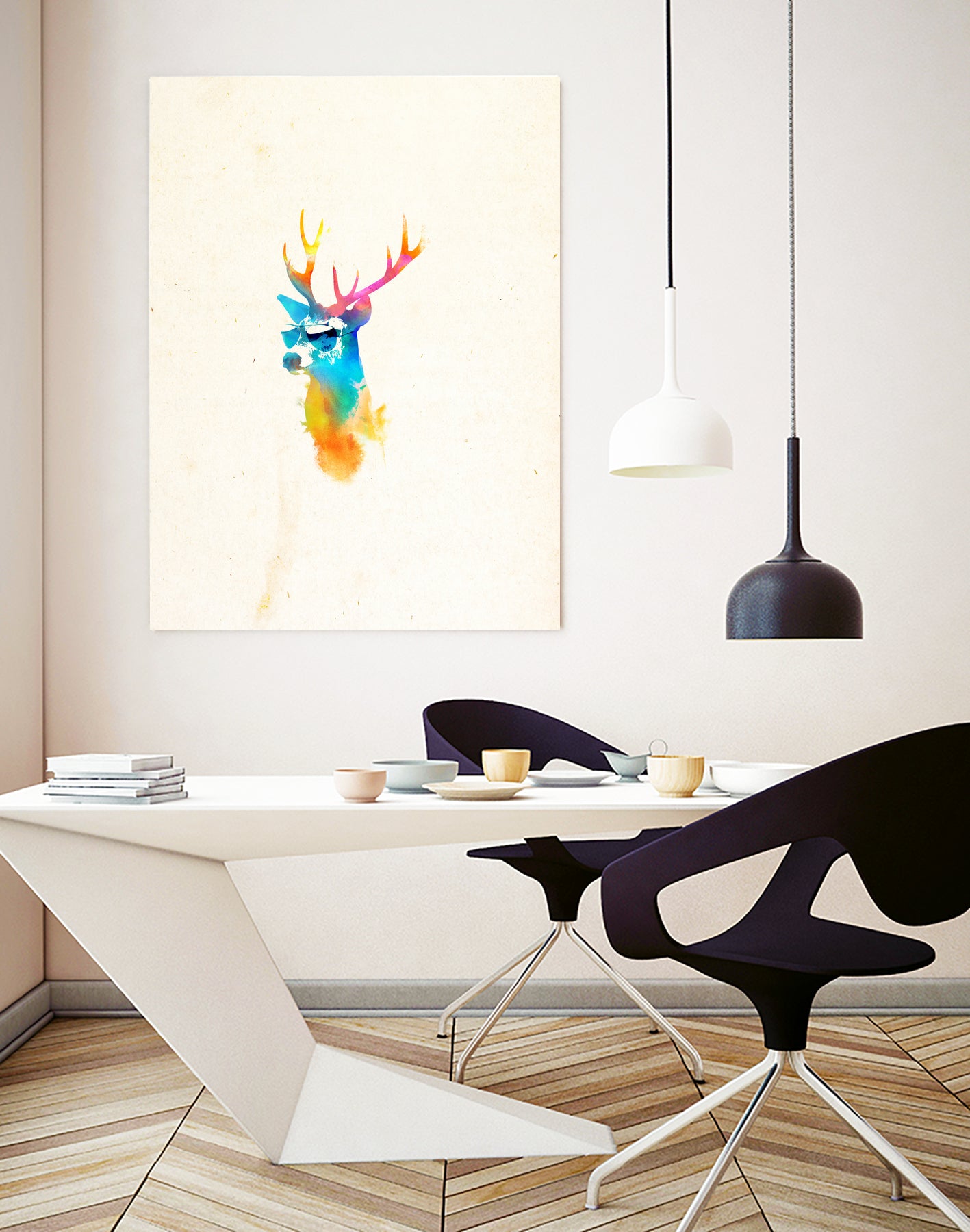 Sunny Stag by Robert Farkas on GIANT ART - orange digital painting
