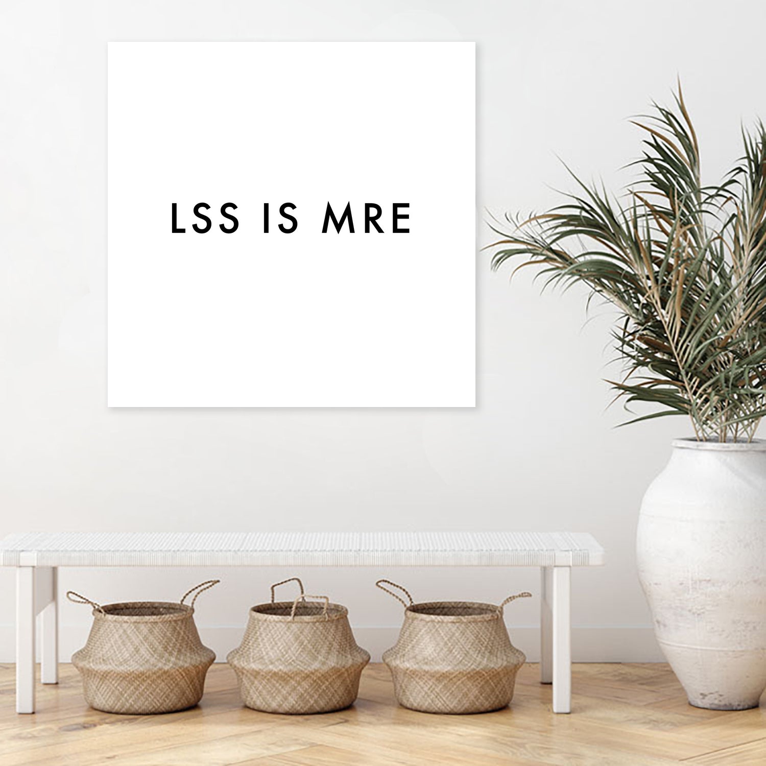 Less is more - White by Dominique Van Roey on GIANT ART - white typography