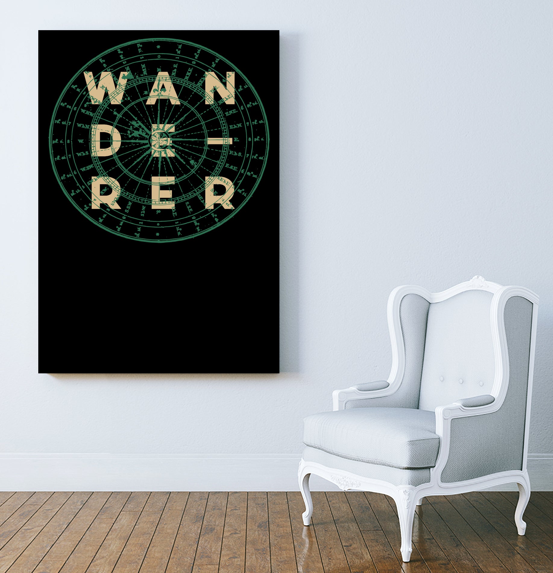 Wanderer by Magdalena Mikos on GIANT ART - white typography