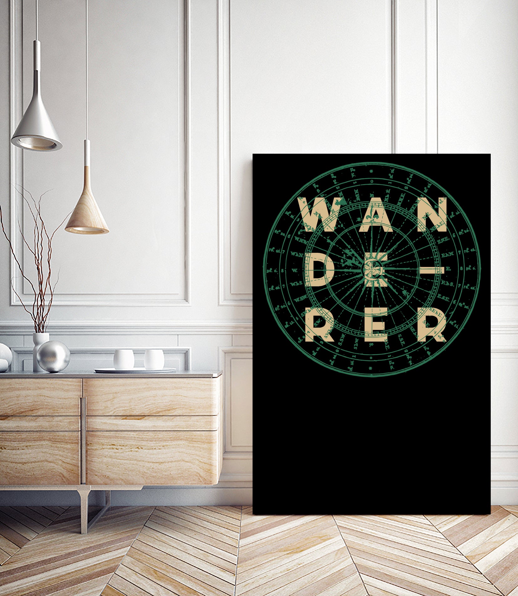 Wanderer by Magdalena Mikos on GIANT ART - white typography