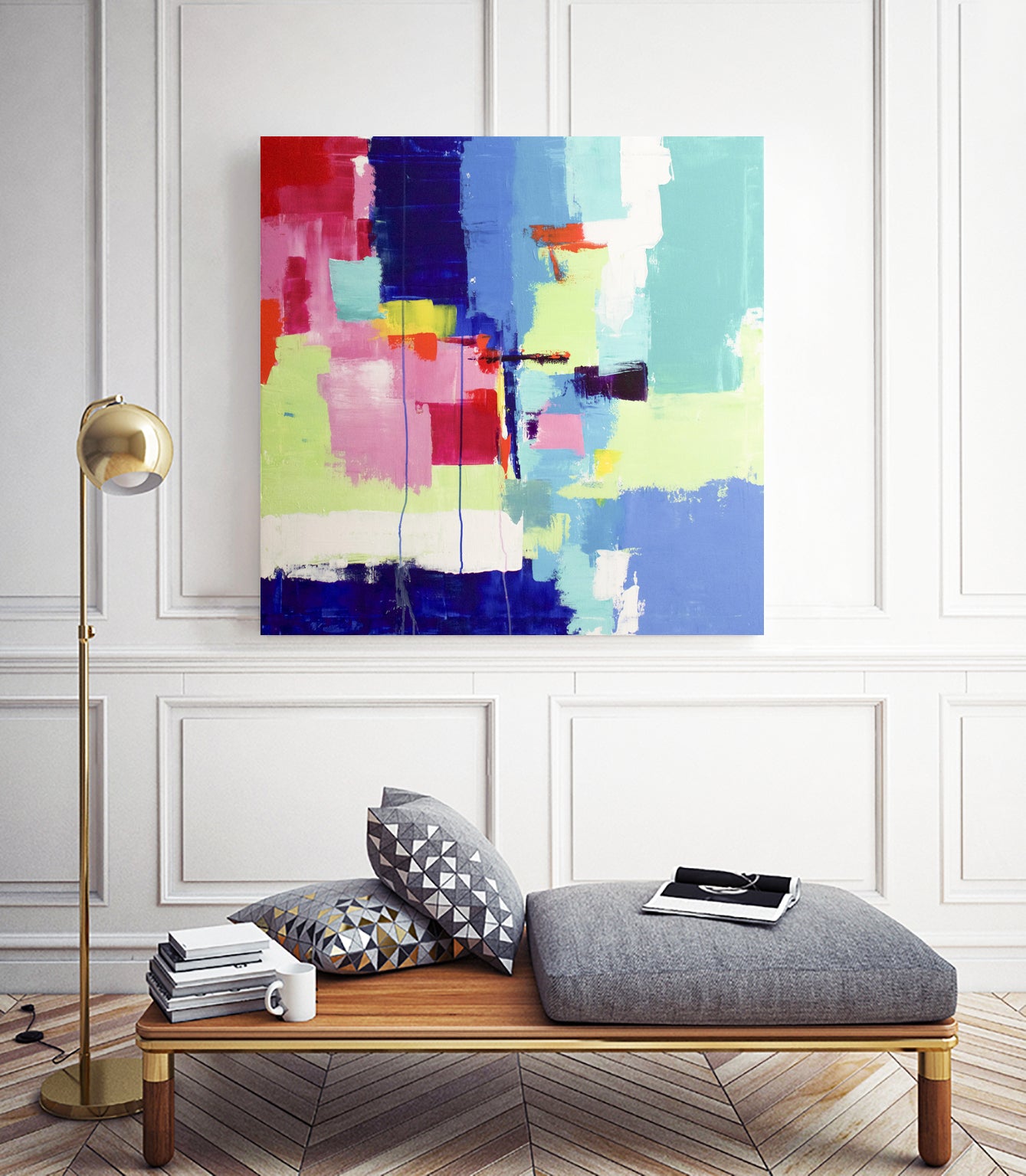 The Colors Life II by Fran Rosado on GIANT ART - white mixed media