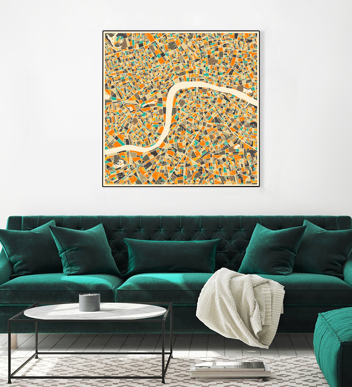 London by Jazzberry Blue on GIANT ART - orange vector illustration