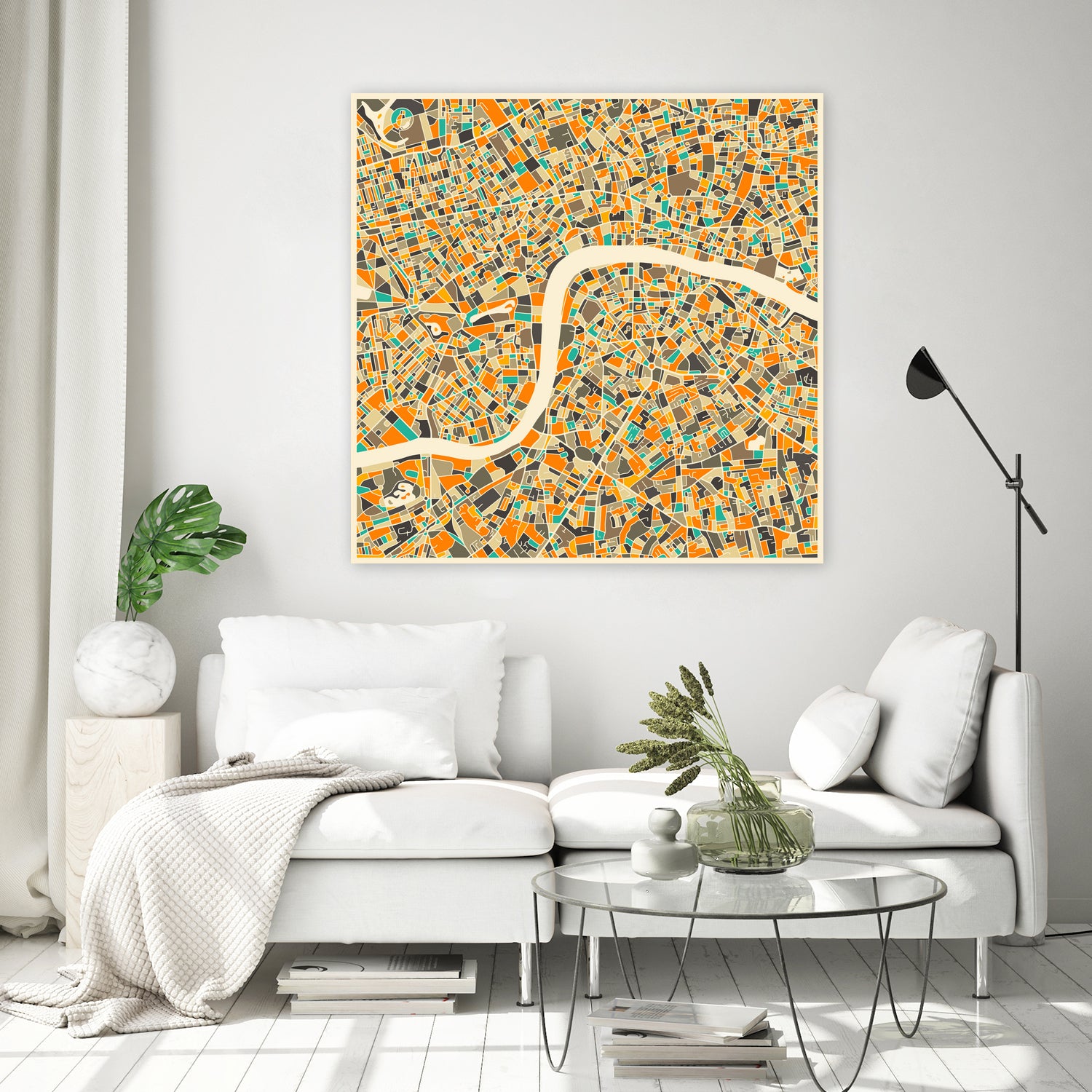 London by Jazzberry Blue on GIANT ART - orange vector illustration