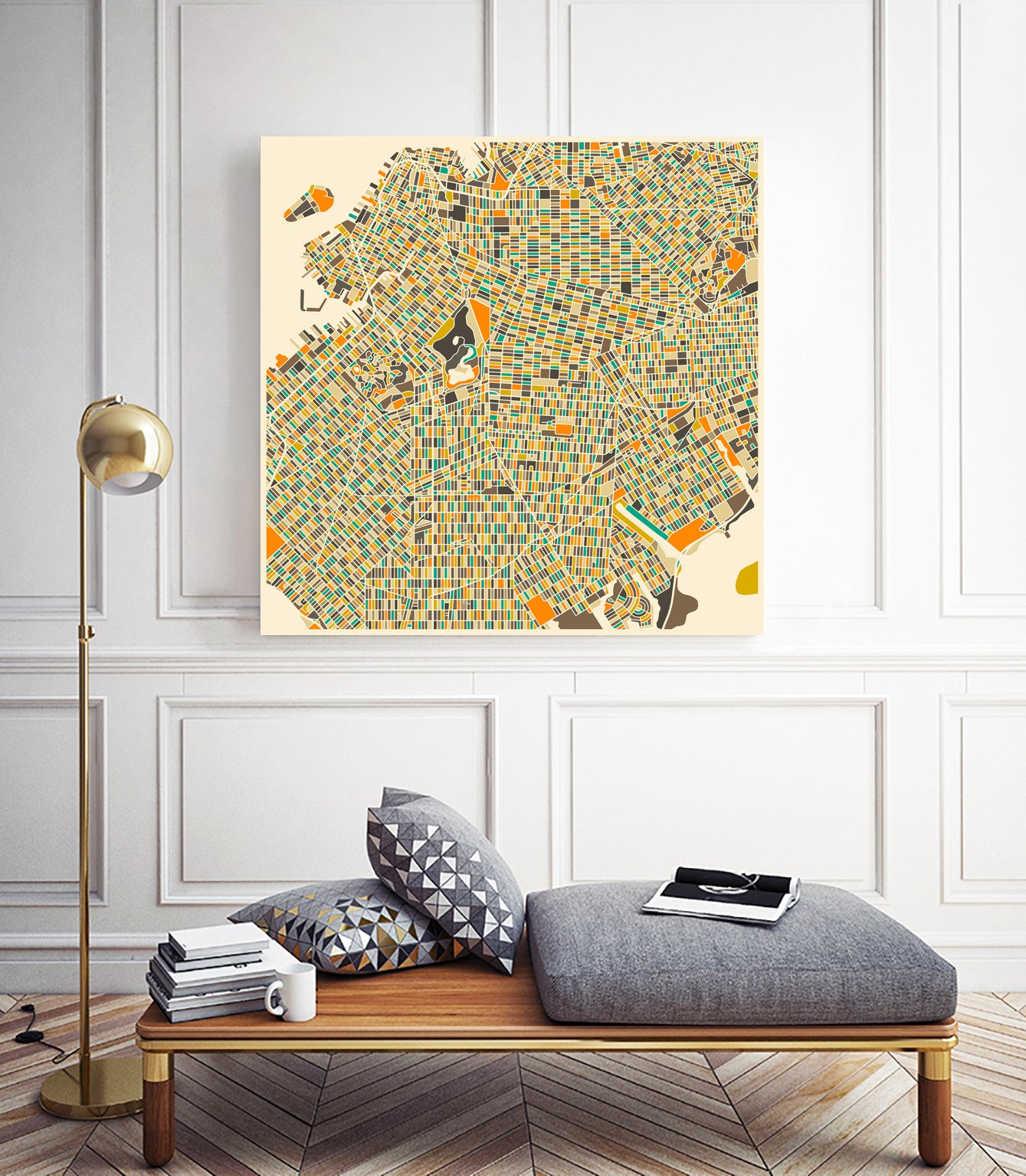 Brooklyn by Jazzberry Blue on GIANT ART - orange vector illustration