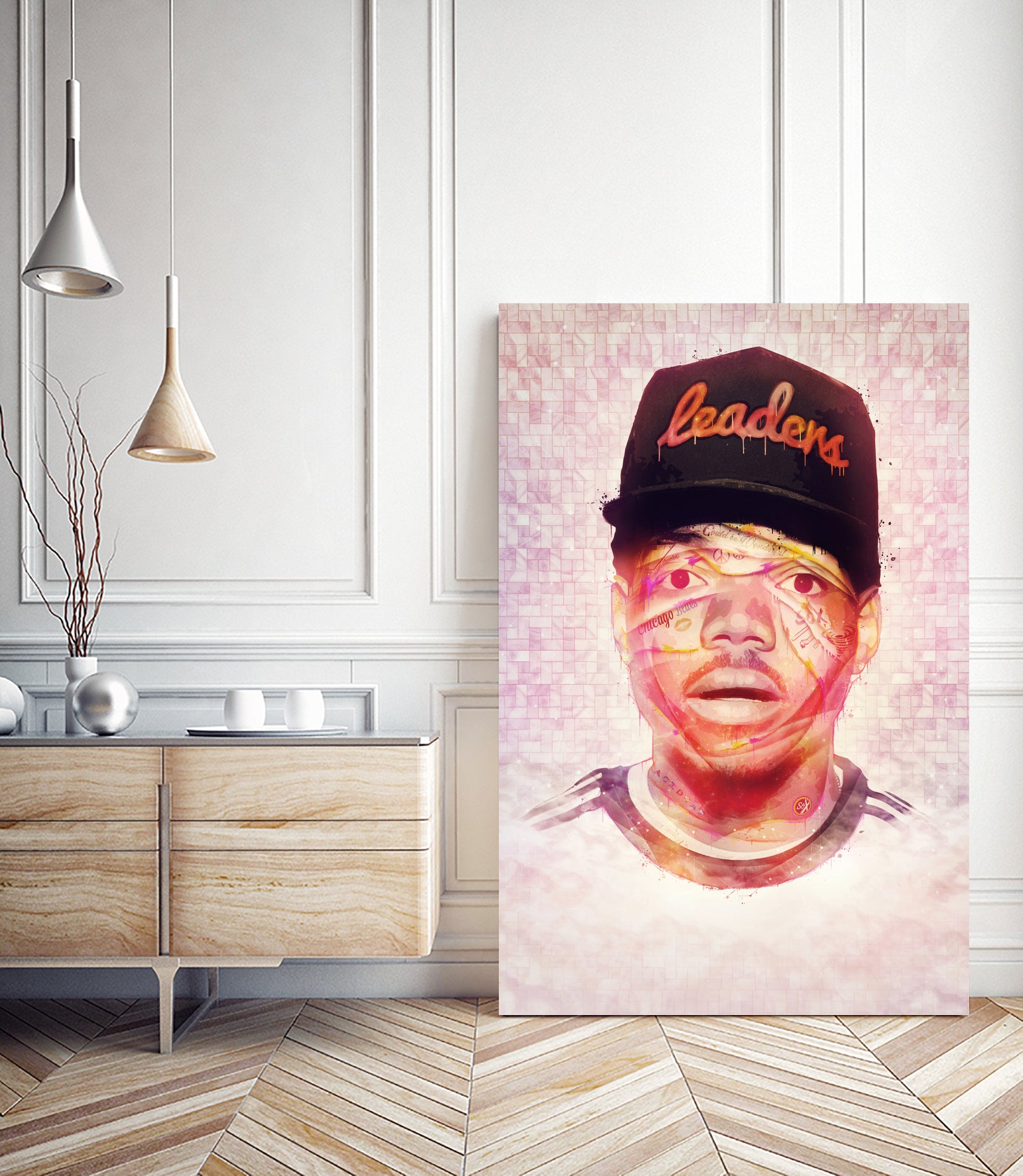 Chance the Rapper by Brandon Spahn on GIANT ART - orange digital painting