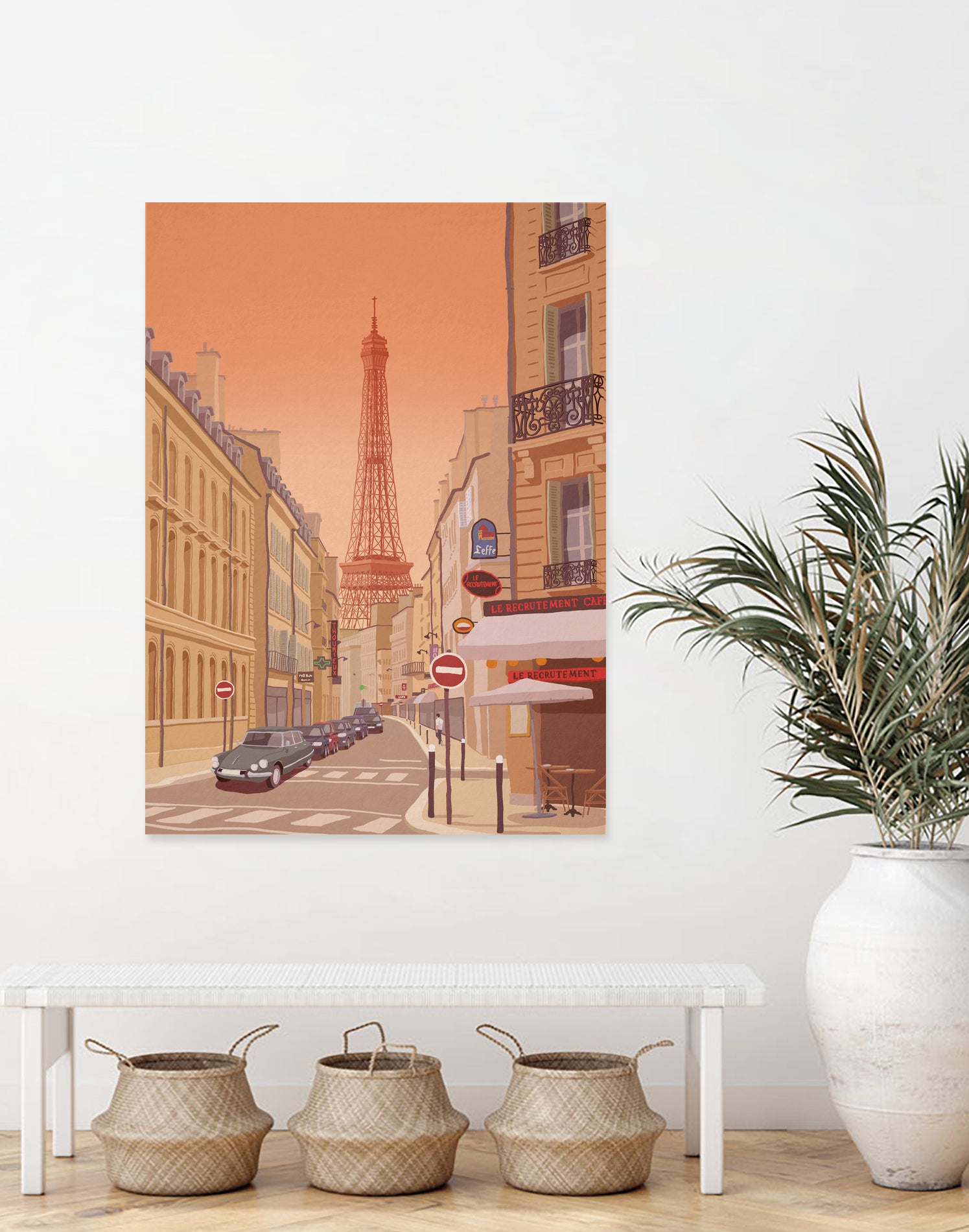 Eiffel Tower Paris by Steve Ash on GIANT ART - yellow digital painting