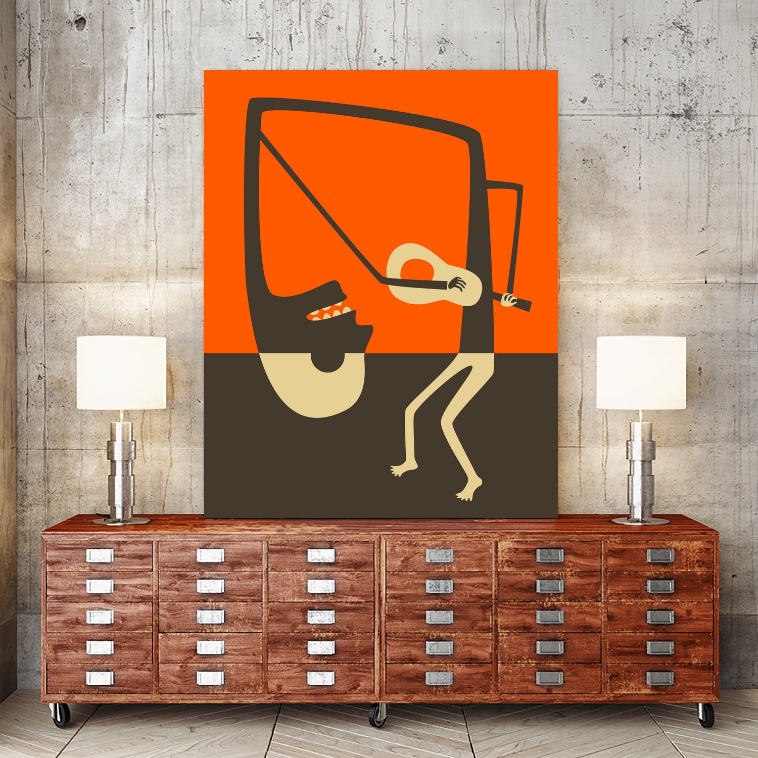 The Blues' Guitar by Jazzberry Blue on GIANT ART - red vector illustration