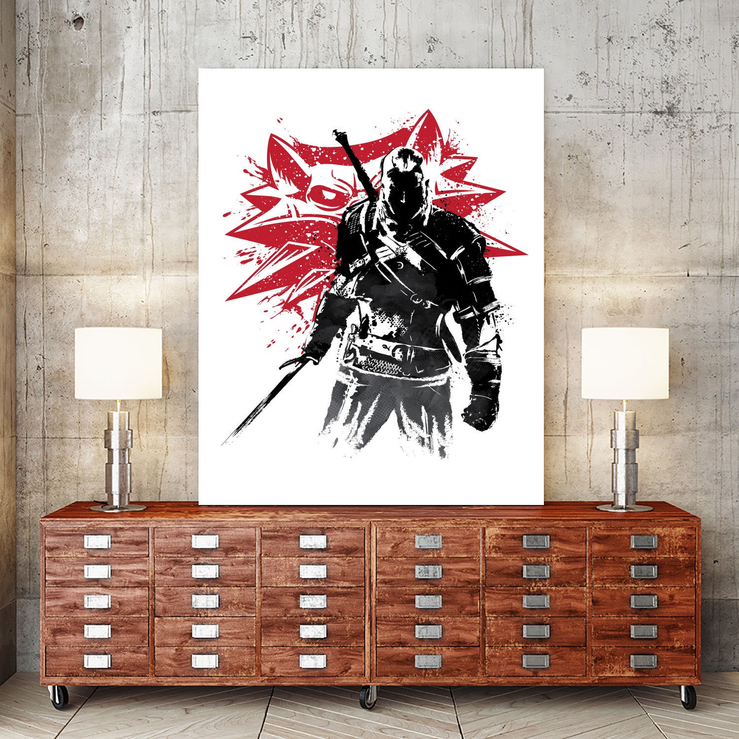 The Witcher sumi-e by Antonio Camarena on GIANT ART - white digital painting