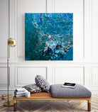 Ocean's Flow by L. Renee Jones on GIANT ART - blue mixed media