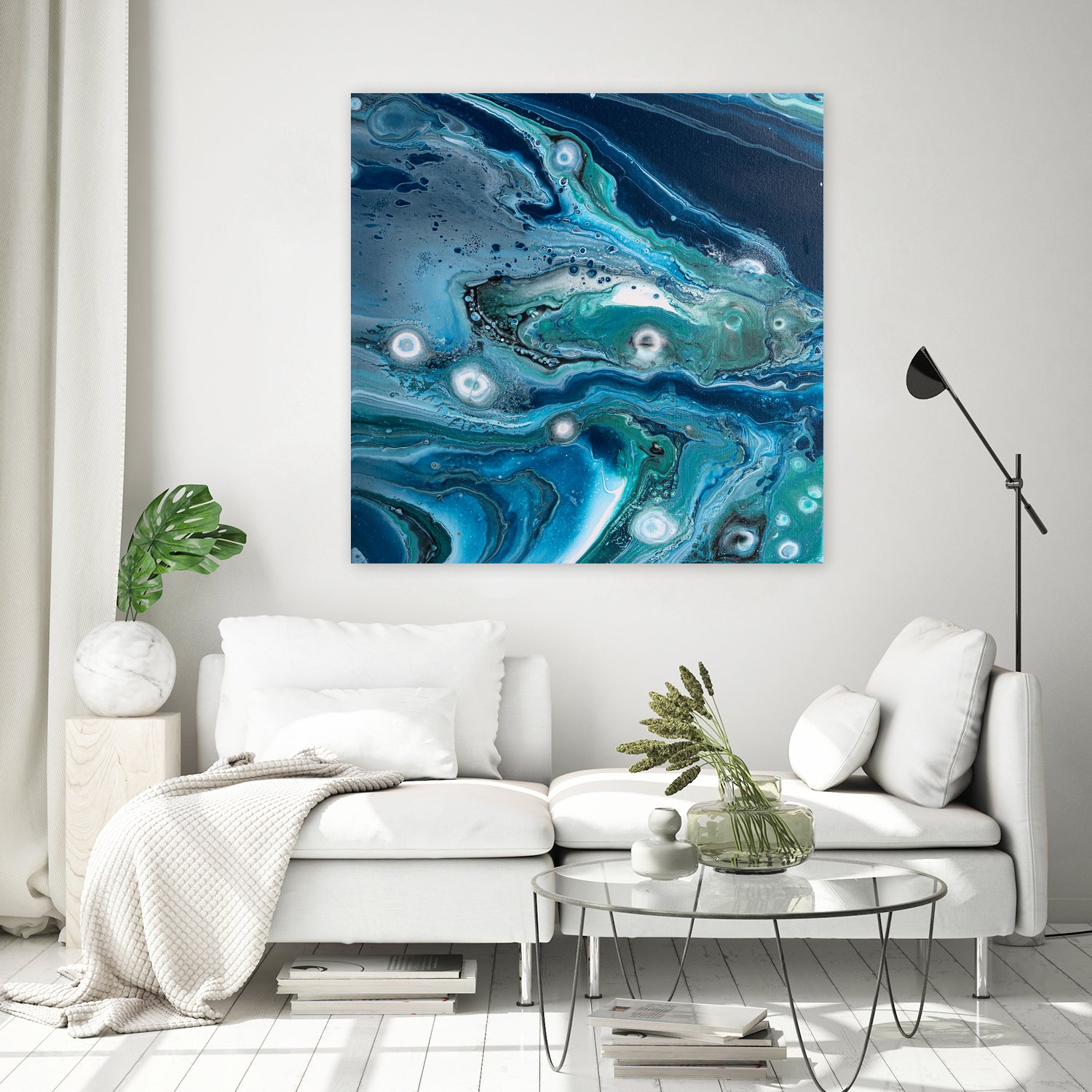 Celestial Seas by L. Renee Jones on GIANT ART - blue mixed media