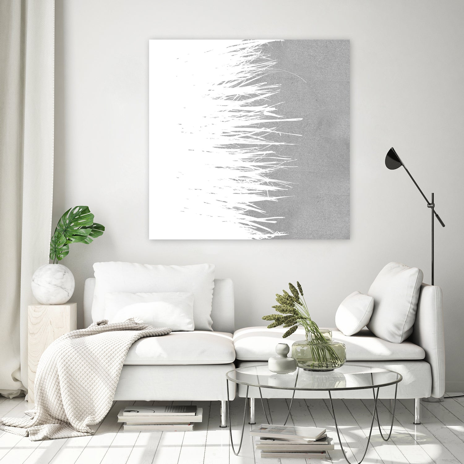 Concrete Fringe W On Side by Emeline Tate-Robertson on GIANT ART - gray digital painting