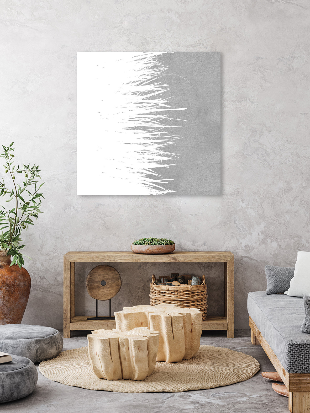 Concrete Fringe W On Side by Emeline Tate-Robertson on GIANT ART - gray digital painting