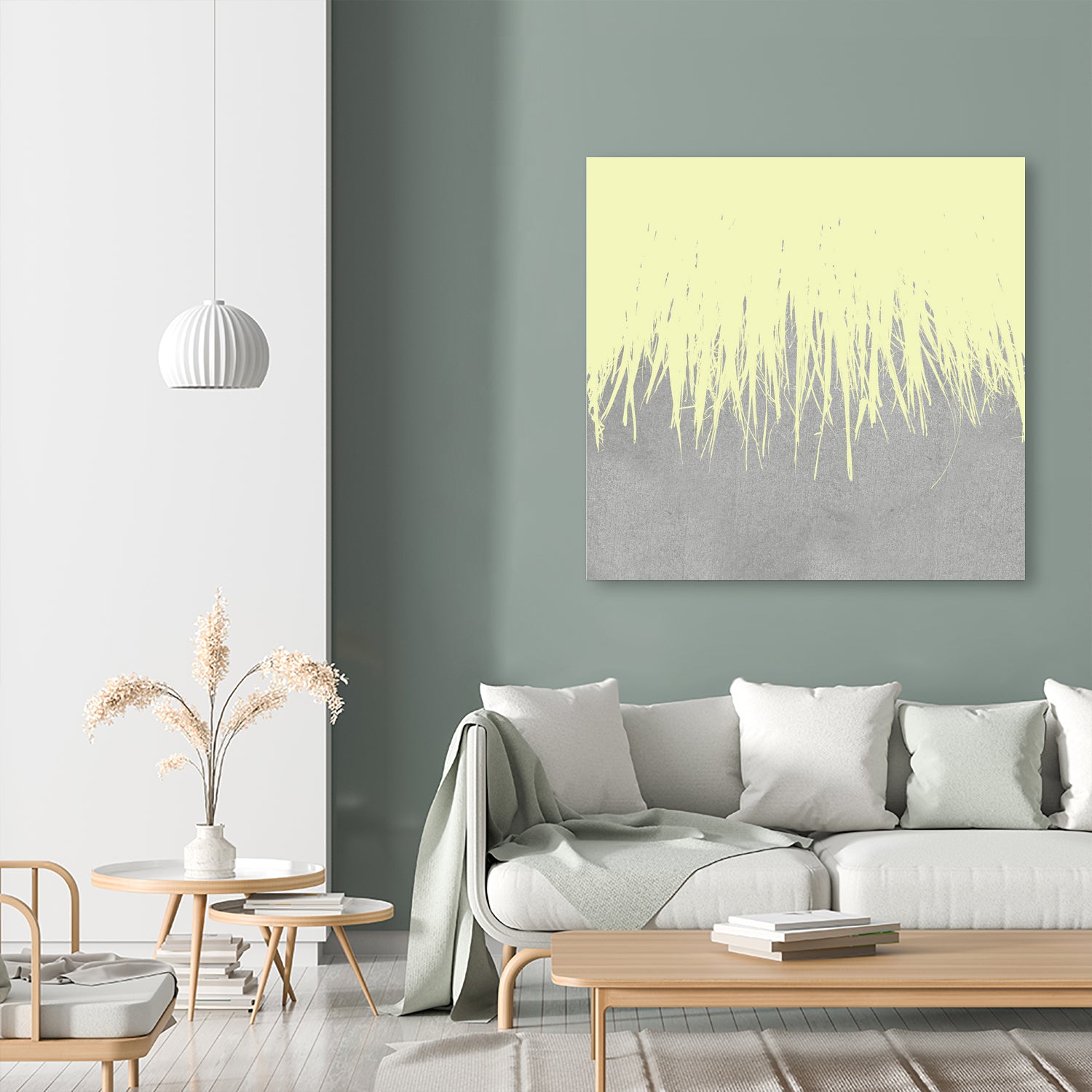 Concrete Fringe Yellow by Emeline Tate-Robertson on GIANT ART - yellow digital painting