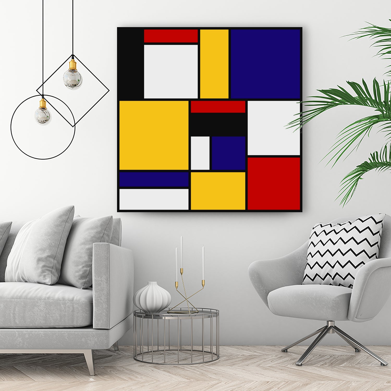 Mondrian De Stijl Art Movement by Saadana Shanmukam on GIANT ART - yellow digital drawing