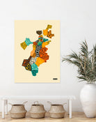 Boston Neighborhoods by Jazzberry Blue on GIANT ART - red vector illustration