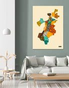 Boston Neighborhoods by Jazzberry Blue on GIANT ART - red vector illustration