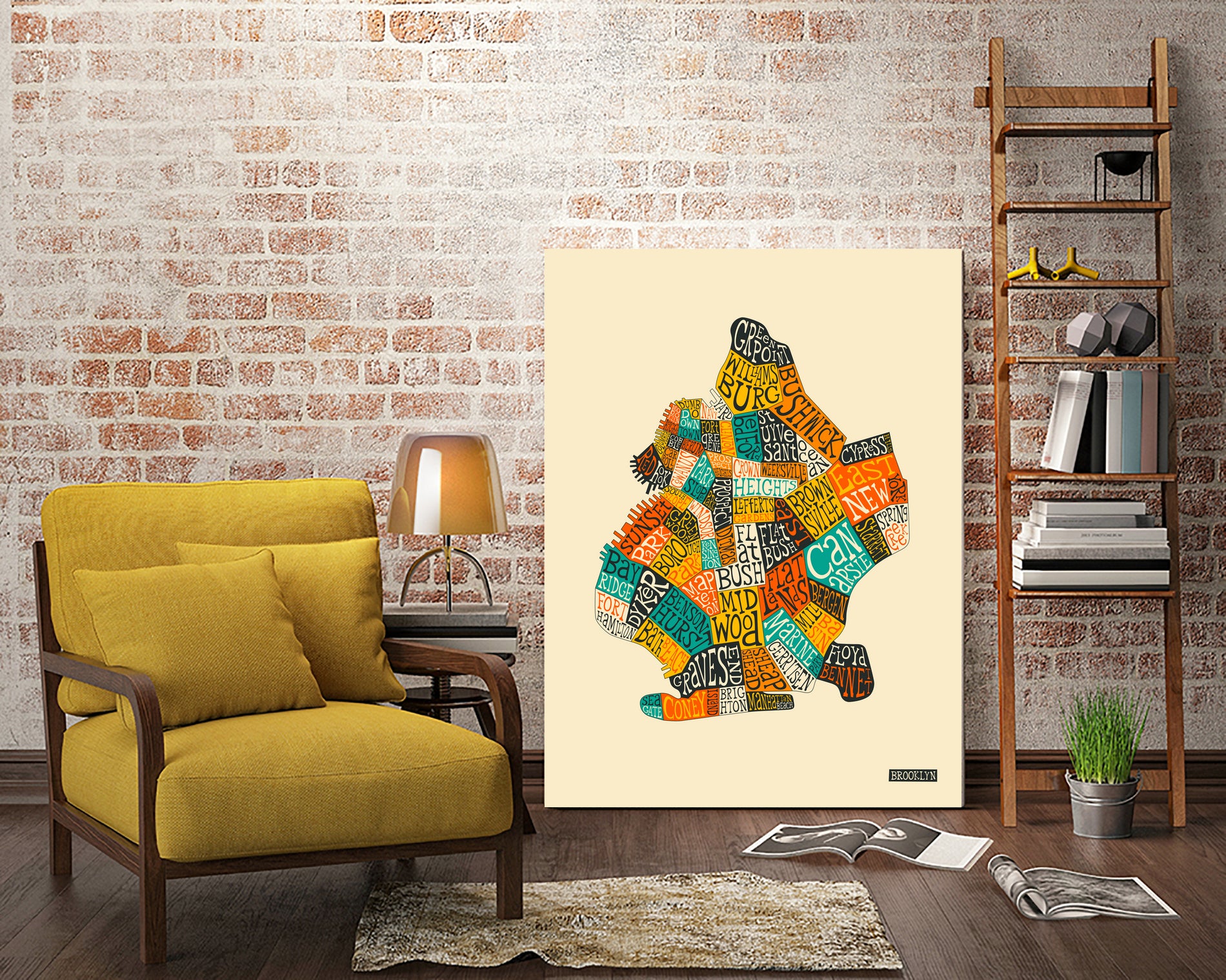 Brooklyn Neighborhoods by Jazzberry Blue on GIANT ART - white vector illustration