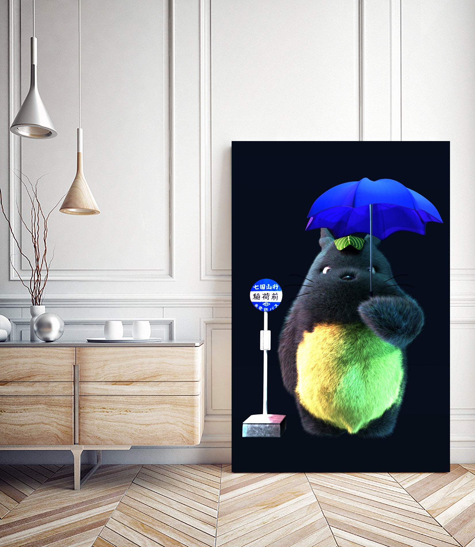 totoro by Jose Barrera on GIANT ART - blue 3d art