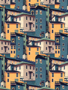 Night Castles (Pattern) by Romina Lutz on GIANT ART - yellow digital painting